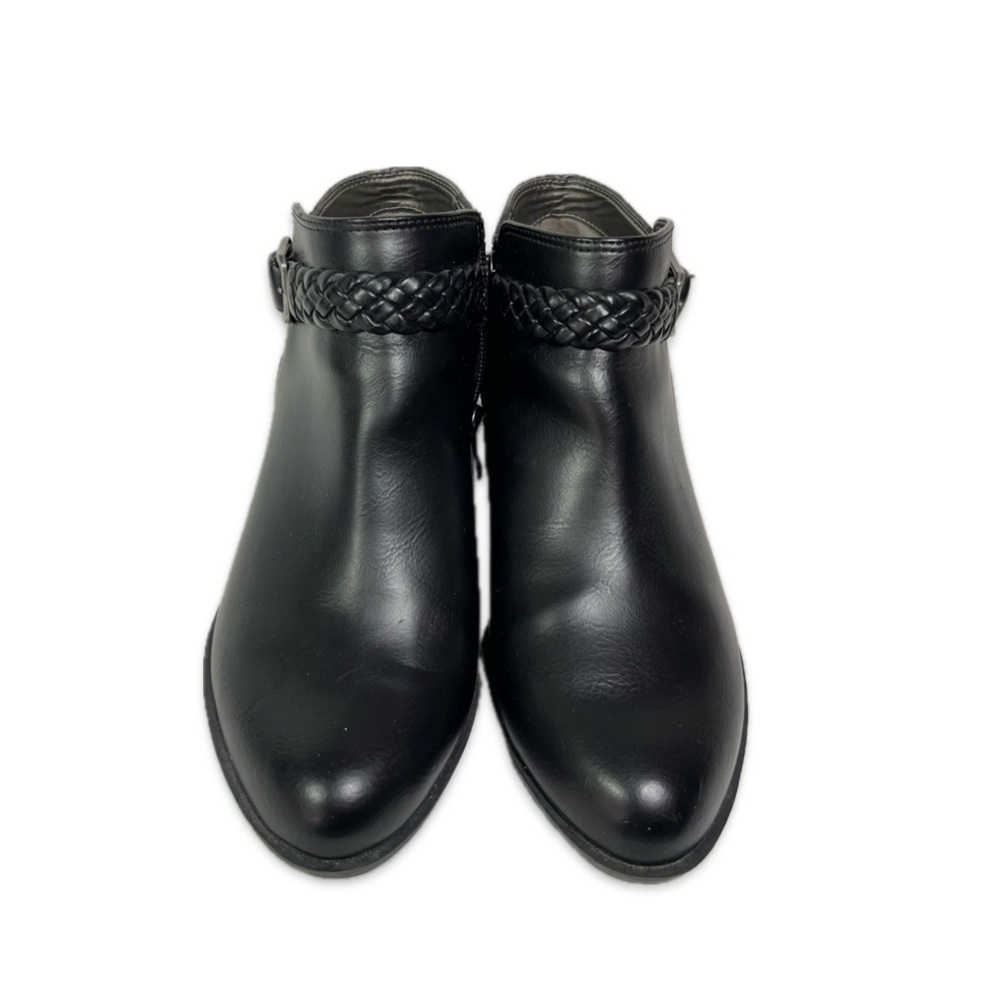 Life Stride Velocity Memory Foam Black Ankle Booties Women’s Size 7W Adriana
